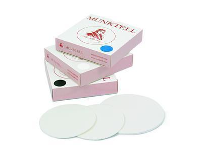 Фильтры беззольные, круглые, тип 00H, d 125 мм, 80 г/м², 160 с/10 мл, 1-2 мкм, 100 шт