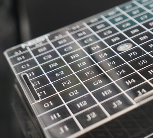 Штатив для хранения криопробирок 0,5 мл, 81 место, с крышкой, синий