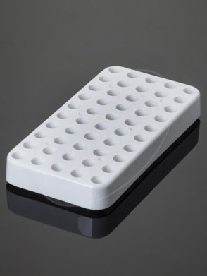 Штатив для виал 1, 1,8 и 4,5 мл, 50 мест, поликарбонат, 2 шт./уп., Glassco