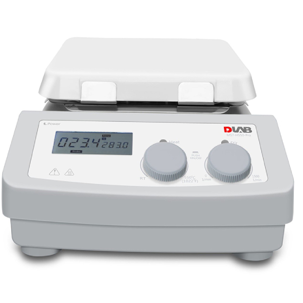 Мешалка магнитная, объём по воде 20 л, платформа 184×184 мм, нагрев до 550 °С, 100-1500 об/мин, датчик PT1000, штатив, MS7-H550-Pro package 2, DLab, Китай 