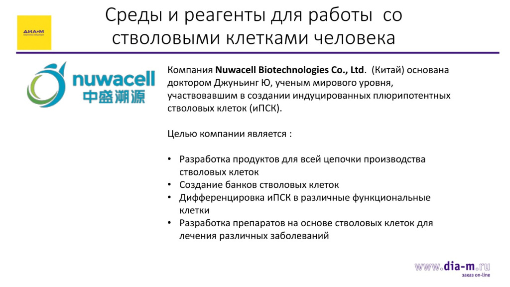 Среды и реагенты для работы со стволовыми клетками человека