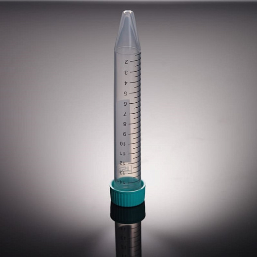 Пробирки 15 мл, ПП, резьбовые, конические, с крышкой, стерильные, без ДНКаз и РНКаз, пирогенов, 12000g Фото 1