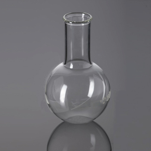 Колба круглая плоскодонная, 50 мл, d 51 мм, цилиндр. горловина 26 мм, Glassco
