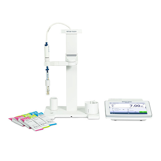 рН-метр/иономер, -2-20±0,002, стационарный, электрод InLab Expert Pro-ISM, SD50 Kit, серия SevenDirect, вид спереди, Mettler Toledo