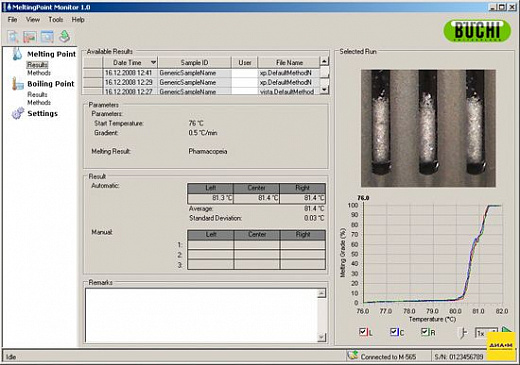 Программное обеспечение MeltingPoint Monitor для М-565