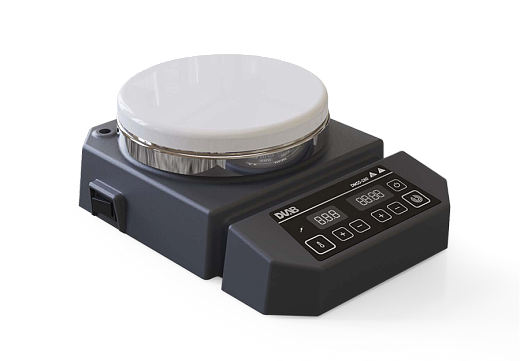 Мешалка магнитная, объём по воде 5 л, d платформы 135 мм, нагрев до 120 °С, 50-1500 об/мин, датчик PT1000, штатив, DMS5-120 package, DLab, Китай