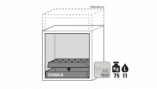 Тумбы для совместного хранения ЛВЖ и прекурсоров, 90 минут, ширина 59 – 110 см, распашные двери UB-T-90 Фото 6