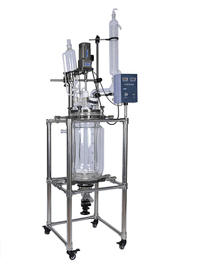 Реактор лабораторный, 400 °С, 100 л, S-100L, с рубашкой, верхнеприводной мешалкой, штативом