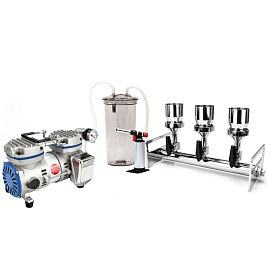 Система вакуумной фильтрации многопозиционная BioVac330B, нержавеющая сталь, 3 места, Wiggens, Китай