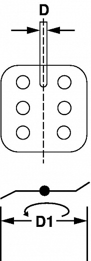 Перемешивающий элемент лопастной, квадратный, 6 отверстий, d 70 мм, длина 300 мм, нержавеющая сталь Фото 3