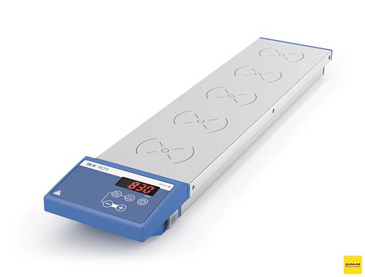 Магнитная мешалка без нагрева, объем по воде 4 л на 1 место, платформа 120х470 мм, 1200 об/мин, 5 мест, RO 5, IKA