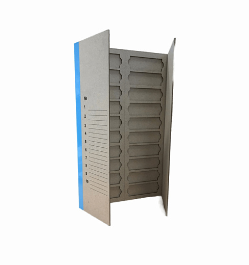 Планшет (коробка, пенал) для хранения препаратов на предметных стеклах, на 20 стекол, картон, 10 шт./уп., Sovtech