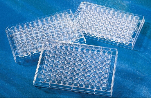 Планшет для хранения, 96 лунок, V-образное дно, прозрачная рамка, стерильный, 25 шт./уп., 100 шт./кор., Corning