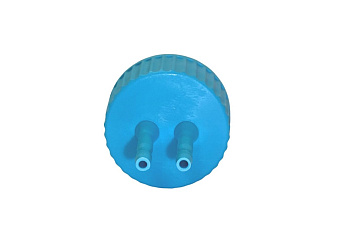 Крышка с двумя портами GL45, для присоединения шлангов с фильтрами для асептического переноса жидкости