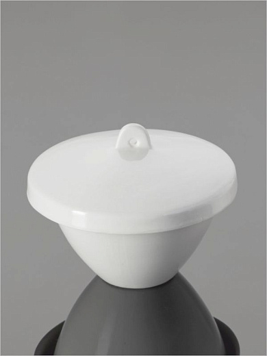 Тигель низкий, 25 мл, 47×28 мм, кремний, c крышкой, 6 шт./уп., Glassco