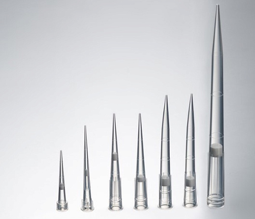 Наконечники до 10 мкл, универсальные, удлиненные, стерильные, с фильтром, прозрачные, 96 шт./упак., 1920 шт./кор., Jet Biofil, Китай