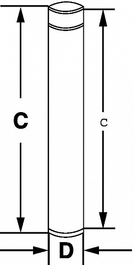 Пенал для стерилизации пипеток, круглый, дно и крышка с силиконовым покрытием, длина 372/380 мм, d 80 мм, нержавеющая сталь Фото 2