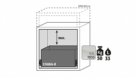 Тумбы для совместного хранения ЛВЖ и прекурсоров, 90 минут, ширина 59 – 110 см, распашные двери UB-T-90 Фото 3