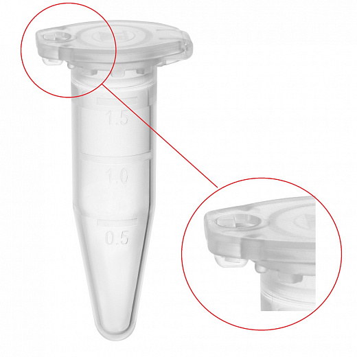 Пробирки 1,5 мл типа Эппендорф, до 30 000g, с замком, бесцветные, градуированные, PCR-clean, TR Safe Tube Фото 3