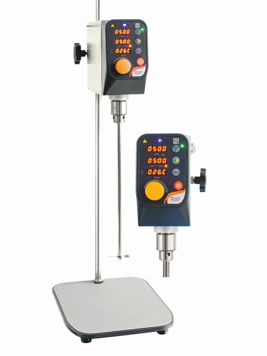 Мешалка верхнеприводная, до 40 л по воде, до 3000 об/мин, Wi-Fi, Glassco