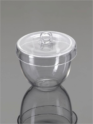 Тигель высокий, 25 мл, кварц, c крышкой, 4 шт./уп., Glassco