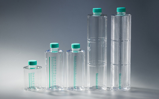 Роллерные бутыли 5000 мл, 1700 см², 850-1300 мл, гладкие стенки, необработанная поверхность, невент. крышка