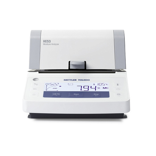 Анализатор влагосодержания, 0,5-54 г, 160 °С, ± 0,05 %, HE53, вид спереди, Mettler Toledo