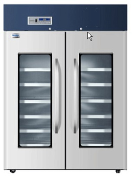 Холодильник, 1378 л, +2…+8 °C, две двери со стеклом, HYC-1378, Haier