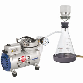 Система вакуумной фильтрации настольная V300SS, 17 л/мин, 150 мбар, воронка 100 мл, d 47 мм, Wiggens, Китай