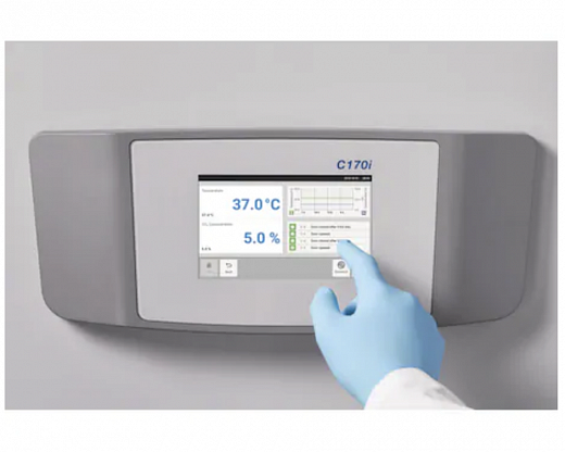CO₂-инкубатор, 170 л, прямой нагрев, ИК-датчик стерилизуемый, 8-секционная дверца, контроль О₂, ручка справа, CellXpert 170i