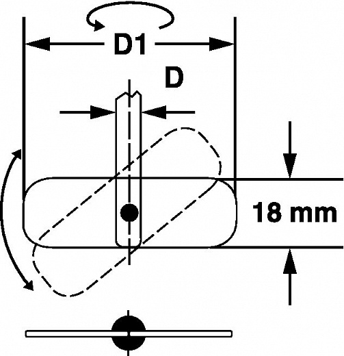 Перемешивающий элемент пропеллерный, 2 поворотные лопасти, d 60 мм, длина 300 мм, нержавеющая сталь Фото 3