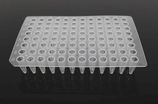 Планшеты для ПЦР, 96-лун., без юбки, стандартный профиль, прозрачные, полипропилен, разрезаемые